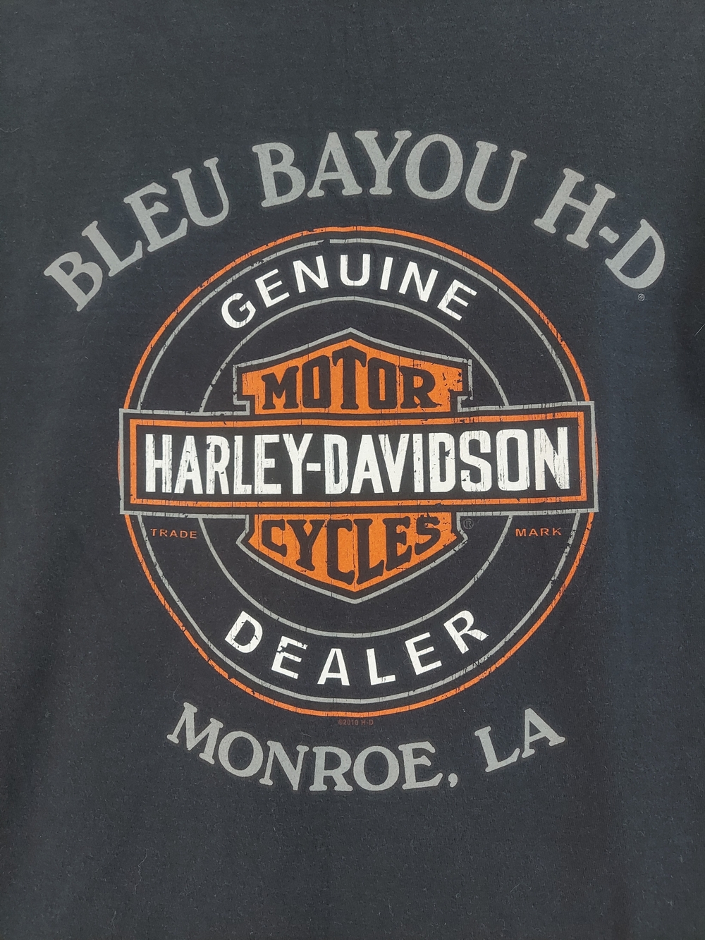Harley-Davidson Bleu Bayou Monroe LA Eagle Graphic T-Shirt Black Men's Large